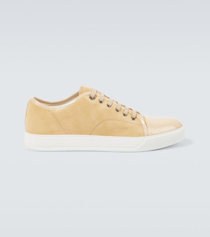 groothandel ontwerper Lanvin DBB1 sneakers van suède en lakleer beige