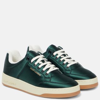 groothandel ontwerper Saint Laurent SL/61 satijnen sneakers groen