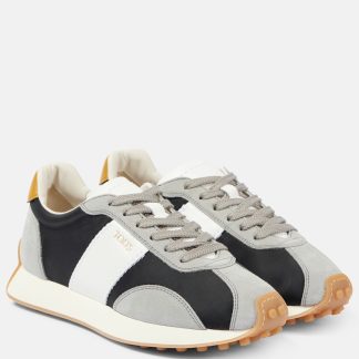 groothandel ontwerper Tods Runner leren sneakers grijs