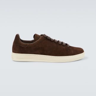 groothandel ontwerper Tom Ford Warwick suède sneakers bruin