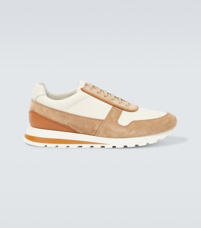 hete verkoop ontwerper Brunello Cucinelli Leren sneakers wit