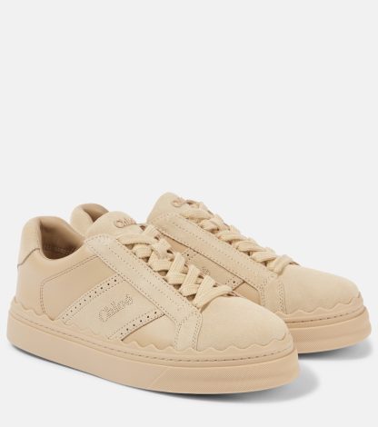 hete verkoop ontwerper Chloé Lauren leren sneakers roze