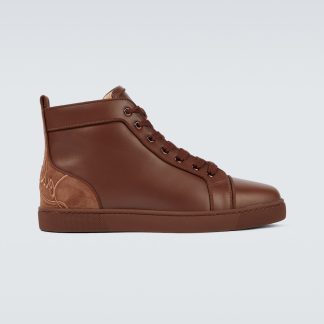 hete verkoop ontwerper Christian Louboutin Leuke Louis sneakers bruin