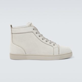 hete verkoop ontwerper Christian Louboutin Louis suède sneakers grijs