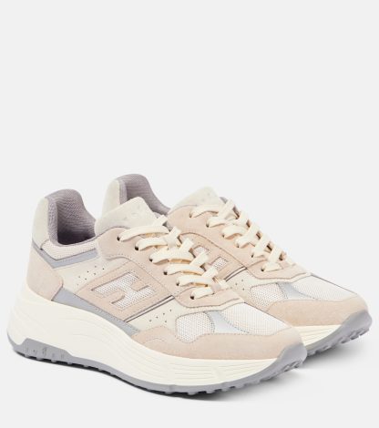 hete verkoop ontwerper Hogan Suède sneakers beige