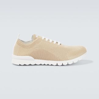 hete verkoop ontwerper Kiton FITS gebreide katoenen sneakers beige