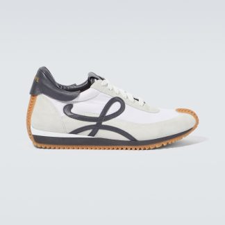 hete verkoop ontwerper Loewe Flow Runner sneakers met suède montuur wit