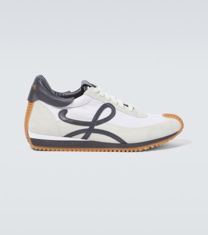 hete verkoop ontwerper Loewe Flow Runner sneakers met suède montuur wit