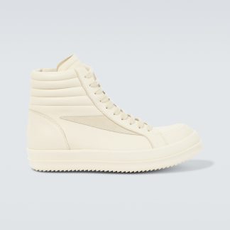 hete verkoop ontwerper Rick Owens Hi Vintage leren high-top sneakers geel