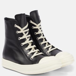 hete verkoop ontwerper Rick Owens Leren high-top sneakers veelkleurig