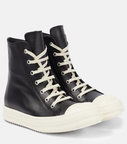 hete verkoop ontwerper Rick Owens Leren high-top sneakers veelkleurig