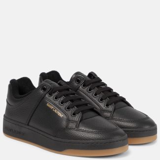 hete verkoop ontwerper Saint Laurent SL/61 leren sneakers zwart