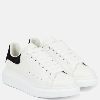 hete verkoopluxe Alexander McQueen Oversized leren sneakers wit