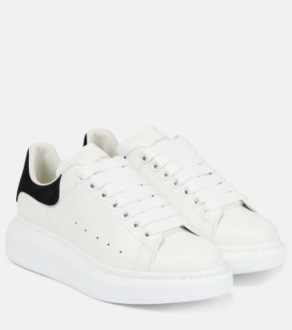 hete verkoopluxe Alexander McQueen Oversized leren sneakers wit