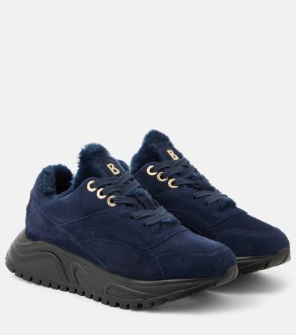 hete verkoopluxe Bogner Malaga suède sneakers blauw