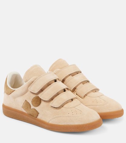 hete verkoopluxe Isabel Marant Beth suède sneakers beige