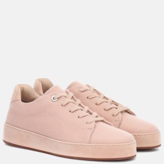 hete verkoopluxe Loro Piana Nuages suède sneakers roze