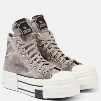 hete verkoopluxe Rick Owens X Converse DRKSHDW DBL Drkstar HI sneakers grijs