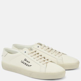 hete verkoopluxe Saint Laurent Court Classic SL/06 canvas sneakers wit