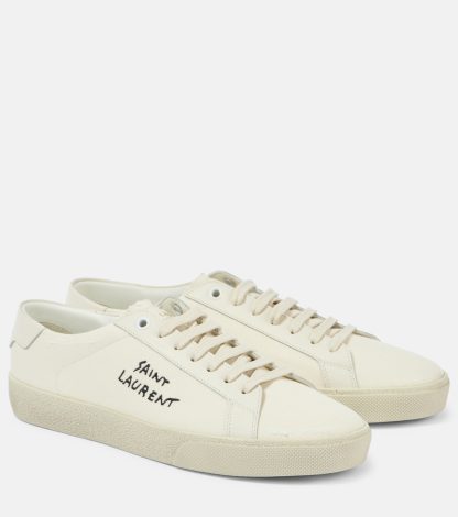 hete verkoopluxe Saint Laurent Court Classic SL/06 canvas sneakers wit