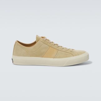 hete verkoopluxe Tom Ford Cambridge suède sneakers beige