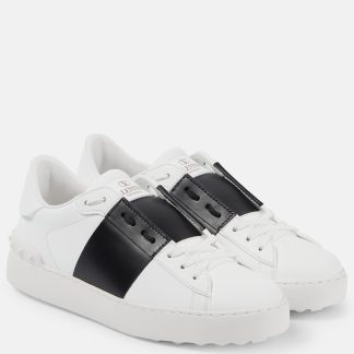 hete verkoopluxe Valentino Garavani Valentino Garavani Open leren sneakers wit