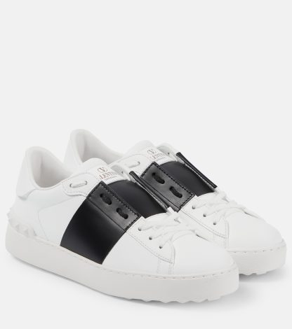 hete verkoopluxe Valentino Garavani Valentino Garavani Open leren sneakers wit