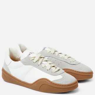 hoogwaardige luxe Acne Studios Met suède afgezette leren sneakers wit