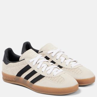 hoogwaardige luxe Adidas Gazelledoor sneakers met suède montuur beige