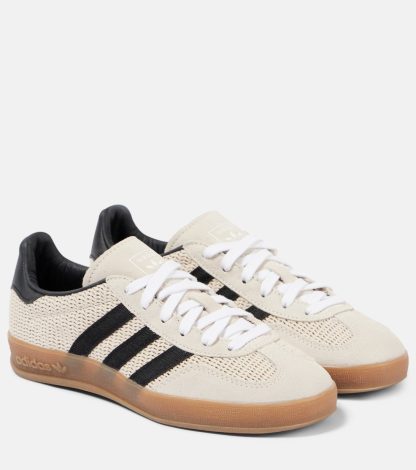 hoogwaardige luxe Adidas Gazelledoor sneakers met suède montuur beige