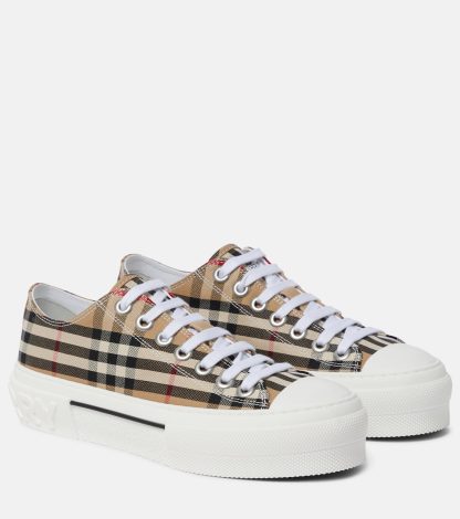 hoogwaardige luxe Burberry Burberry geruite canvas sneakers veelkleurig