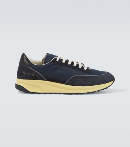 hoogwaardige luxe Common Projects Track Classic sneakers met suède montuur blauw