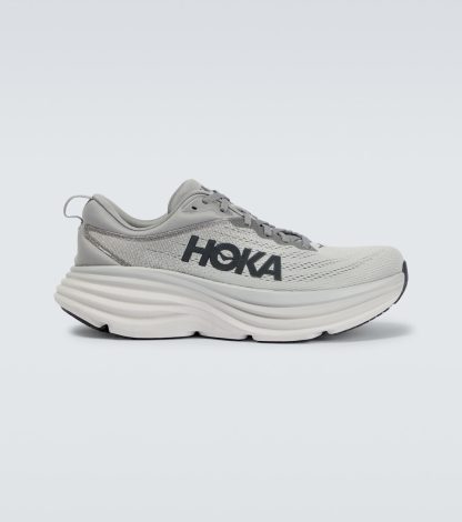 hoogwaardige luxe Hoka One One Bondi 8 hardloopschoenen grijs