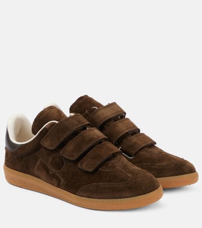 hoogwaardige luxe Isabel Marant Beth suède sneakers bruin