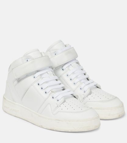 hoogwaardige luxe Saint Laurent LAX leren sneakers wit