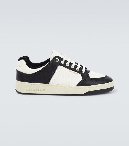 hoogwaardige luxe Saint Laurent SL/61 leren low-top sneakers wit