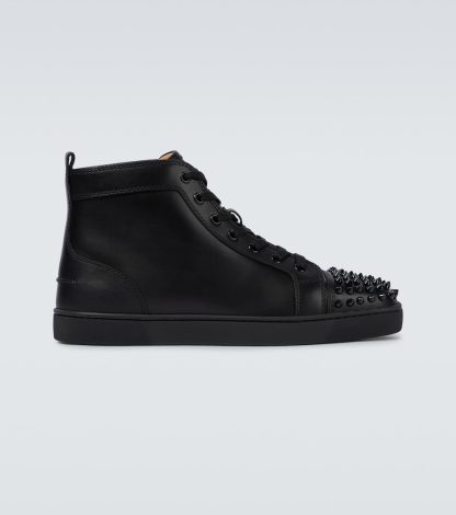 luxe groothandel Christian Louboutin Louis Junior Spikes sneakers zwart