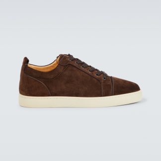 luxe groothandel Christian Louboutin Louis Junior suède sneakers bruin