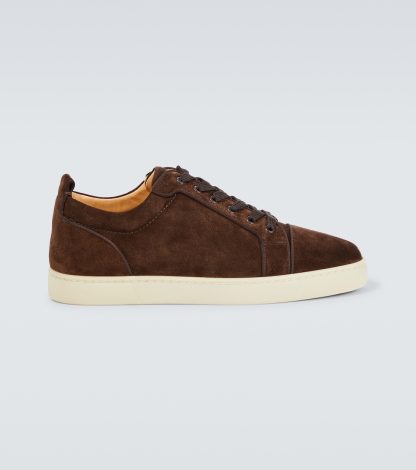 luxe groothandel Christian Louboutin Louis Junior suède sneakers bruin