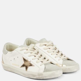 luxe groothandel Golden Goose Super-Star leren sneakers wit