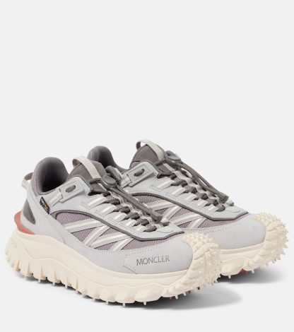 luxe groothandel Moncler Trailgrip leren hardloopschoenen roze