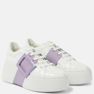 luxe groothandel Roger Vivier Viv' leren platform sneakers wit