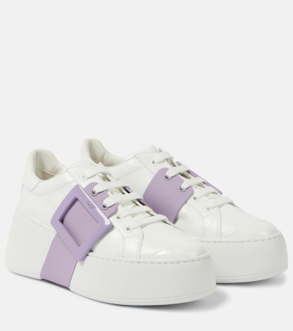 luxe groothandel Roger Vivier Viv' leren platform sneakers wit