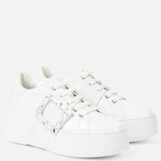 luxe groothandel Roger Vivier Viv' leren skateschoenen wit