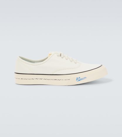 luxe groothandel Visvim Logan Deck Lo Sipe canvas sneakers wit