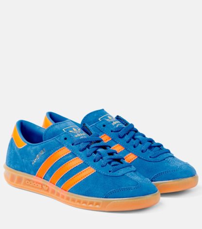 luxe kopen Adidas Hamburg suède sneakers blauw