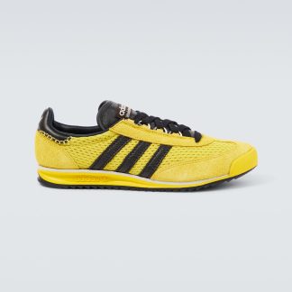 luxe kopen Adidas x Wales Bonner SL76 met leer afgezette sneakers geel