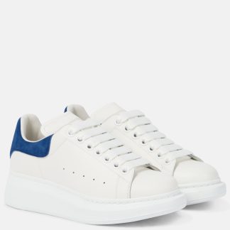 luxe kopen Alexander McQueen Oversized leren sneakers wit