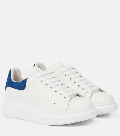 luxe kopen Alexander McQueen Oversized leren sneakers wit