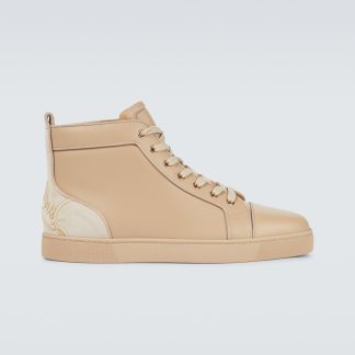 luxe kopen Christian Louboutin Leuke Louis sneakers beige